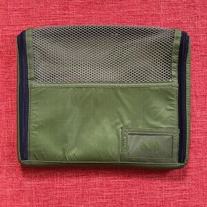 LEVENGER Green Nylon Zipper Pouch File Computer Laptop Tablet Travel Case Bag